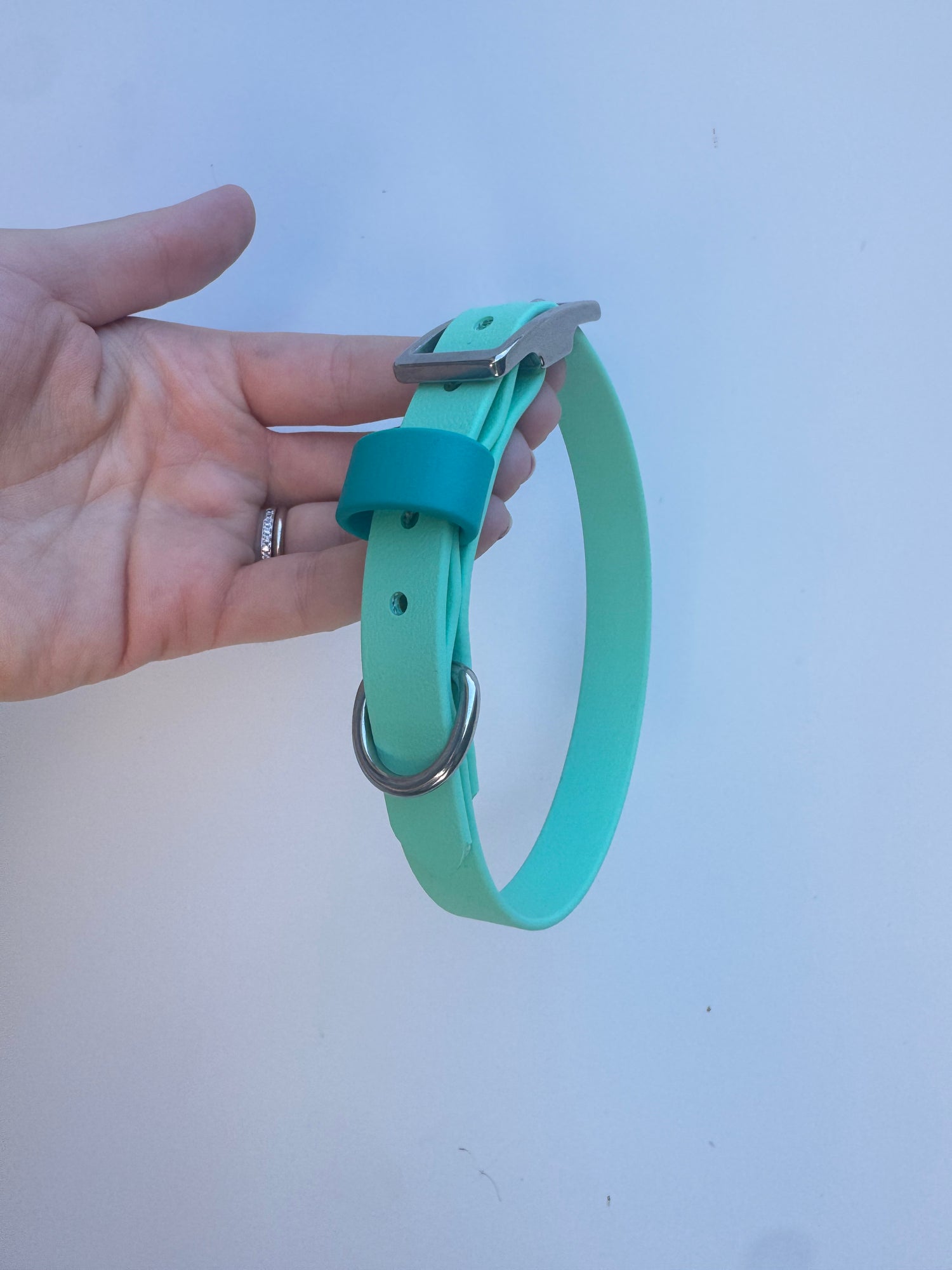 M (35-42m neck) Seafoam/Turquoise collar