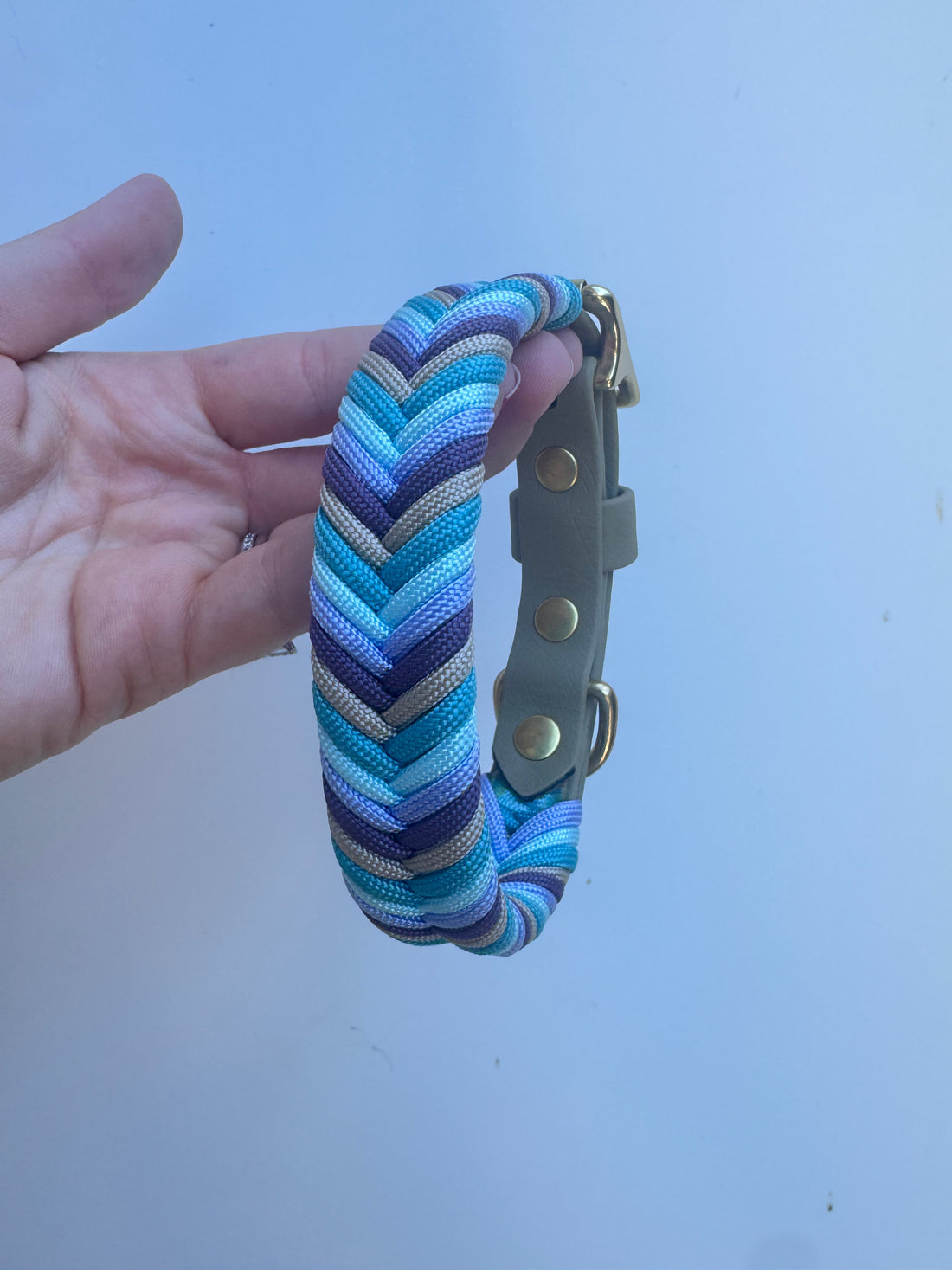 S (30-37cm) Khaki Collar (Brass hardware)