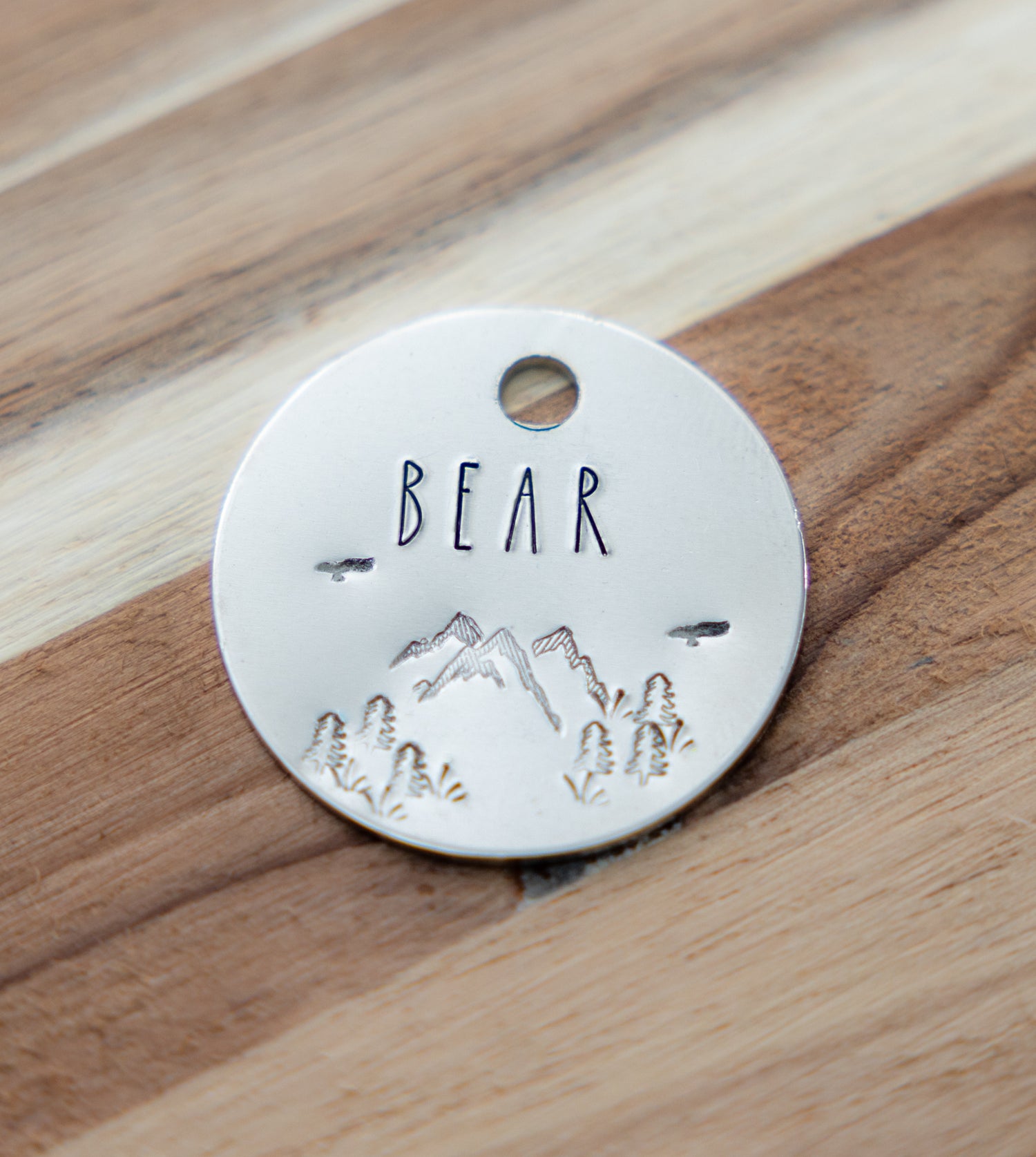 Native Dog Metal Tag - Mountains
