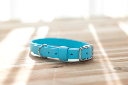 waterproof-blue-biothane-dog-collar